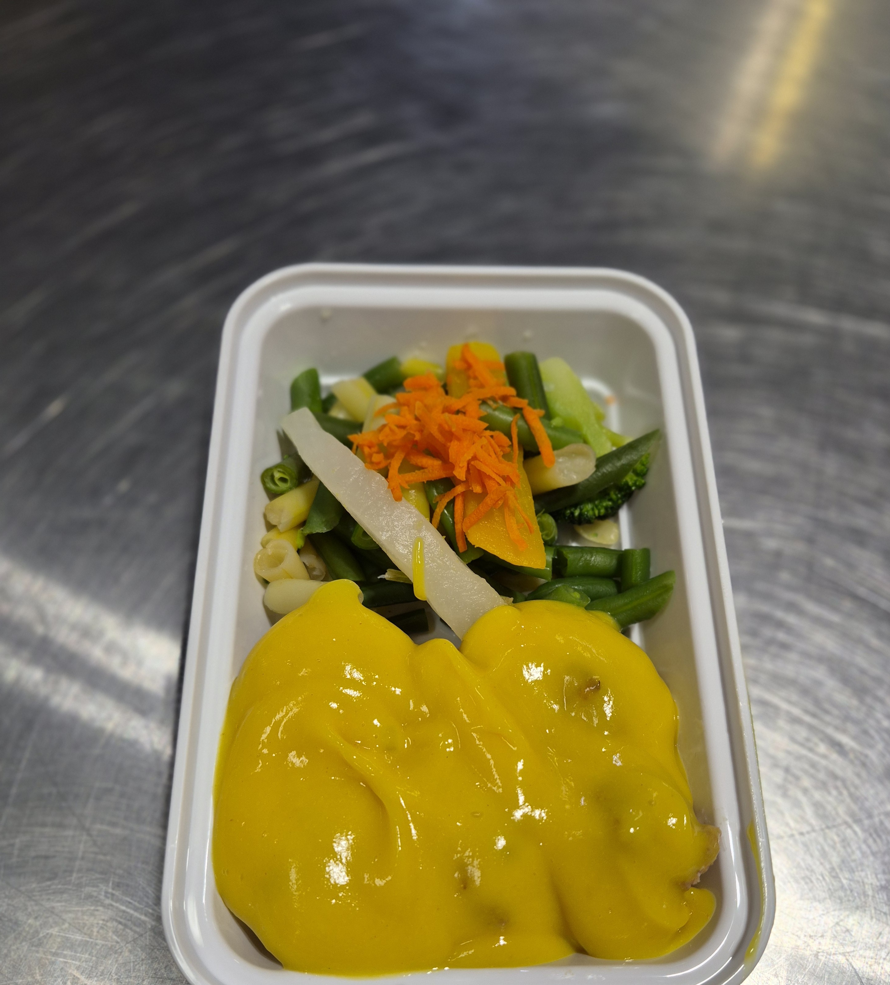 Boulettes de porc sauce moutardeLégumes uniquement